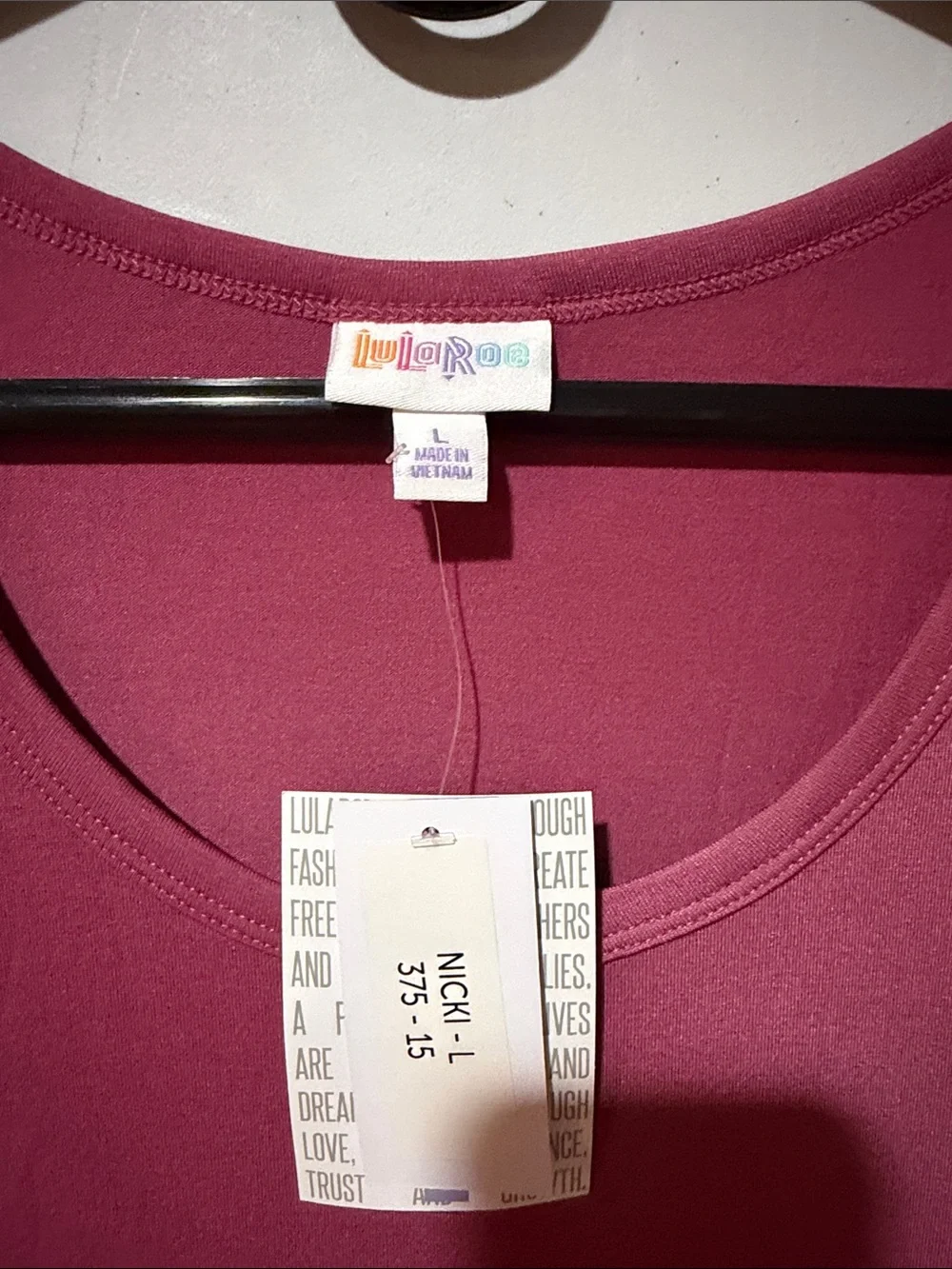 Lularoe Nicki Tank dress- Dusty Rose - Picture 3 of 3